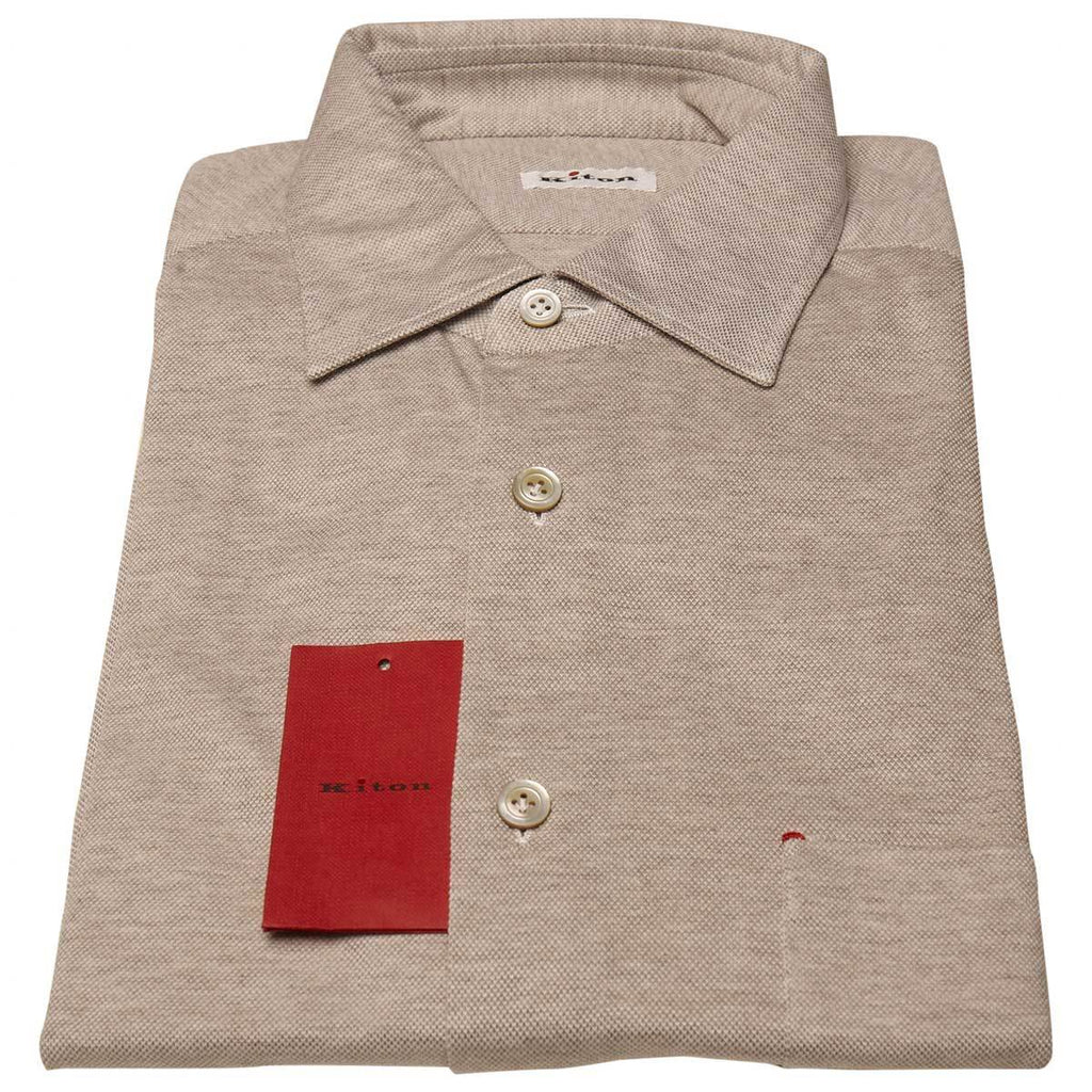 KITON Beige Cotton Shirt