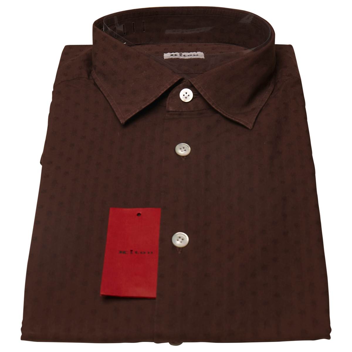 KITON Brown Cotton Shirt