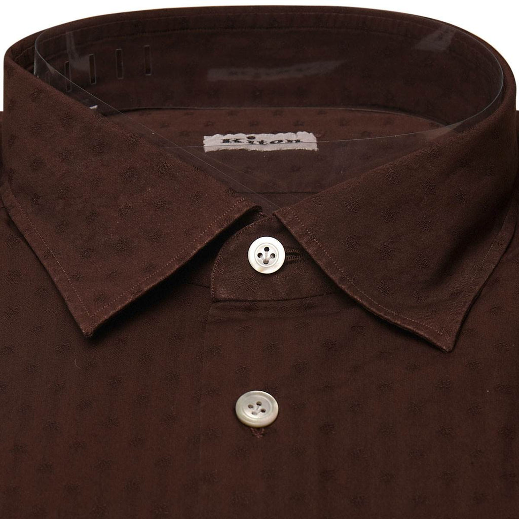 KITON Brown Cotton Shirt