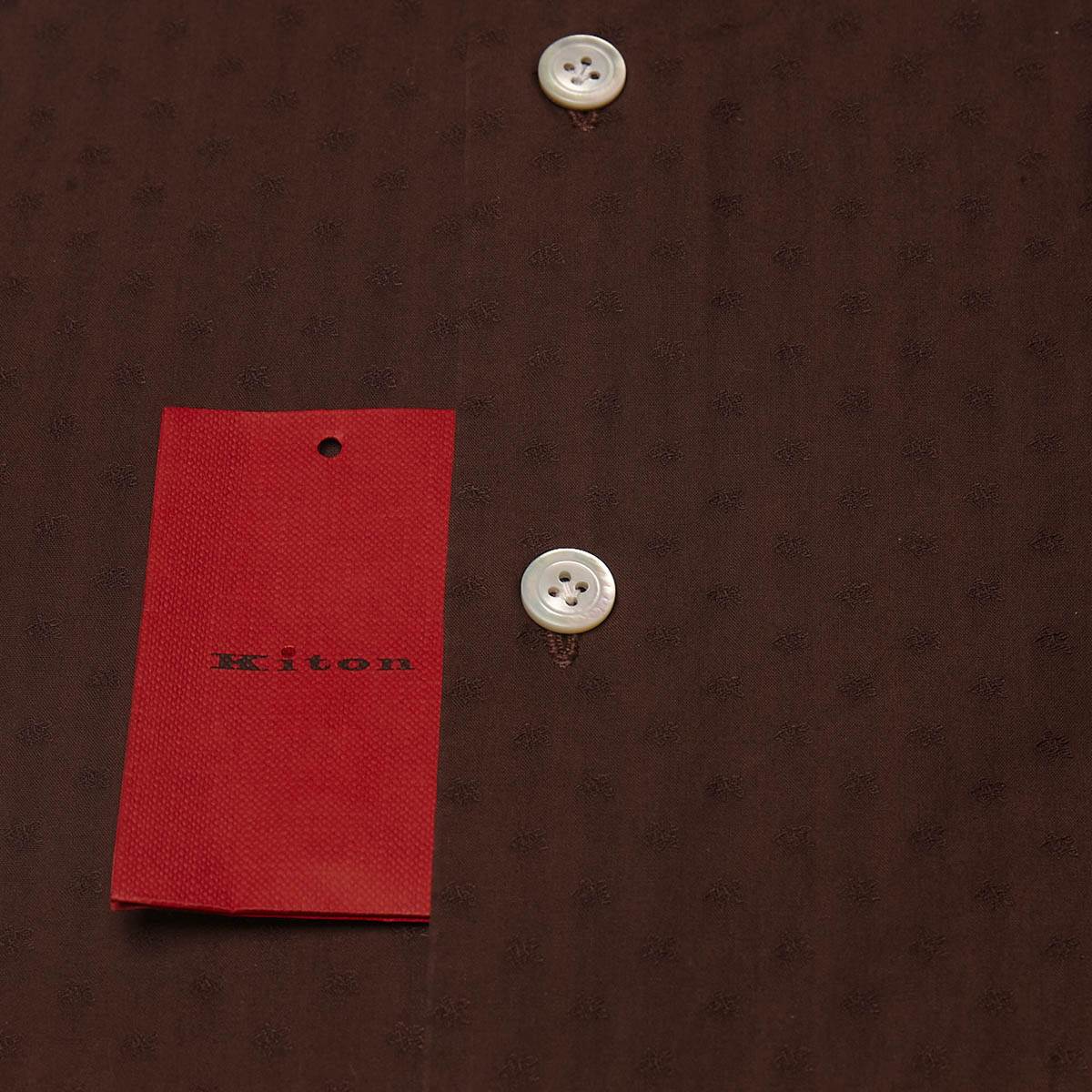 KITON Brown Cotton Shirt