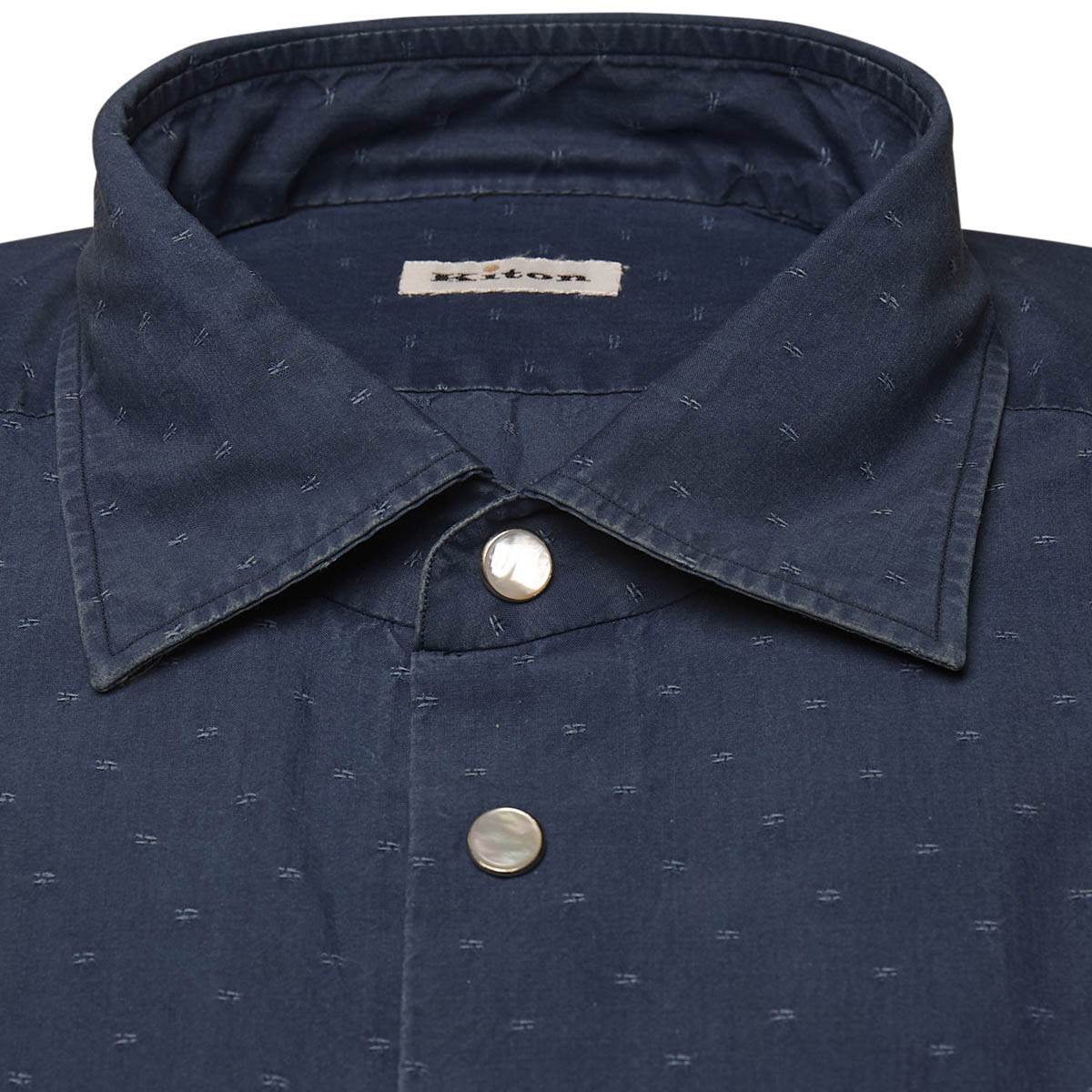 Kiton KITON Blue Cotton Shirt Blue 001