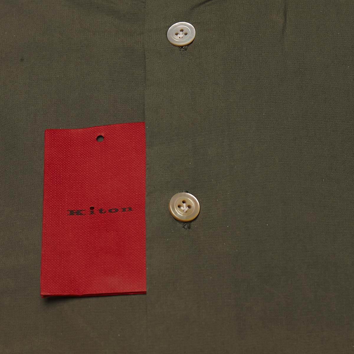 KITON Green Cotton Shirt