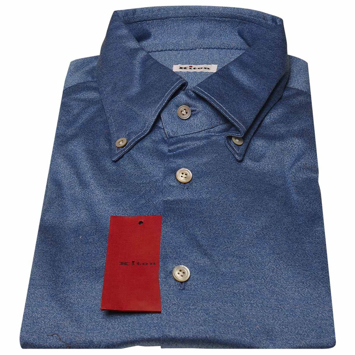 Kiton KITON Blue Cotton Shirt Blue 000