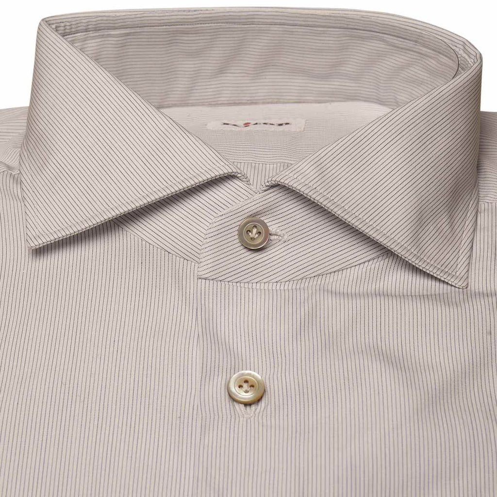 Kiton KITON Blue White Cotton Shirt Blue/White 001
