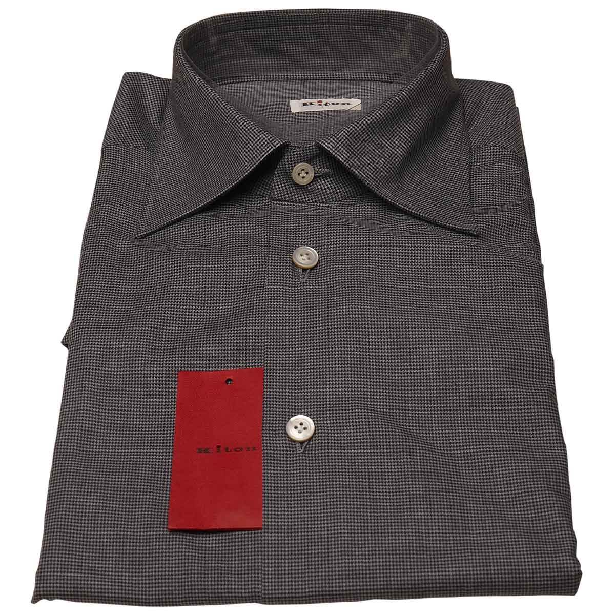 Kiton KITON Blue White Cotton Shirt Blue/White 000