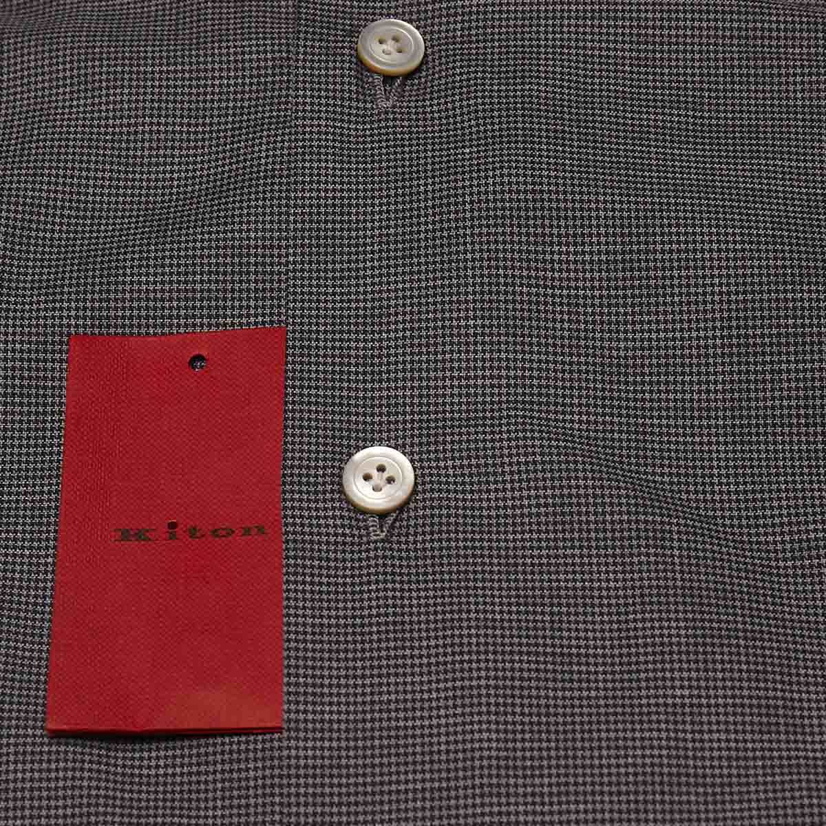 KITON Blue White Cotton Shirt