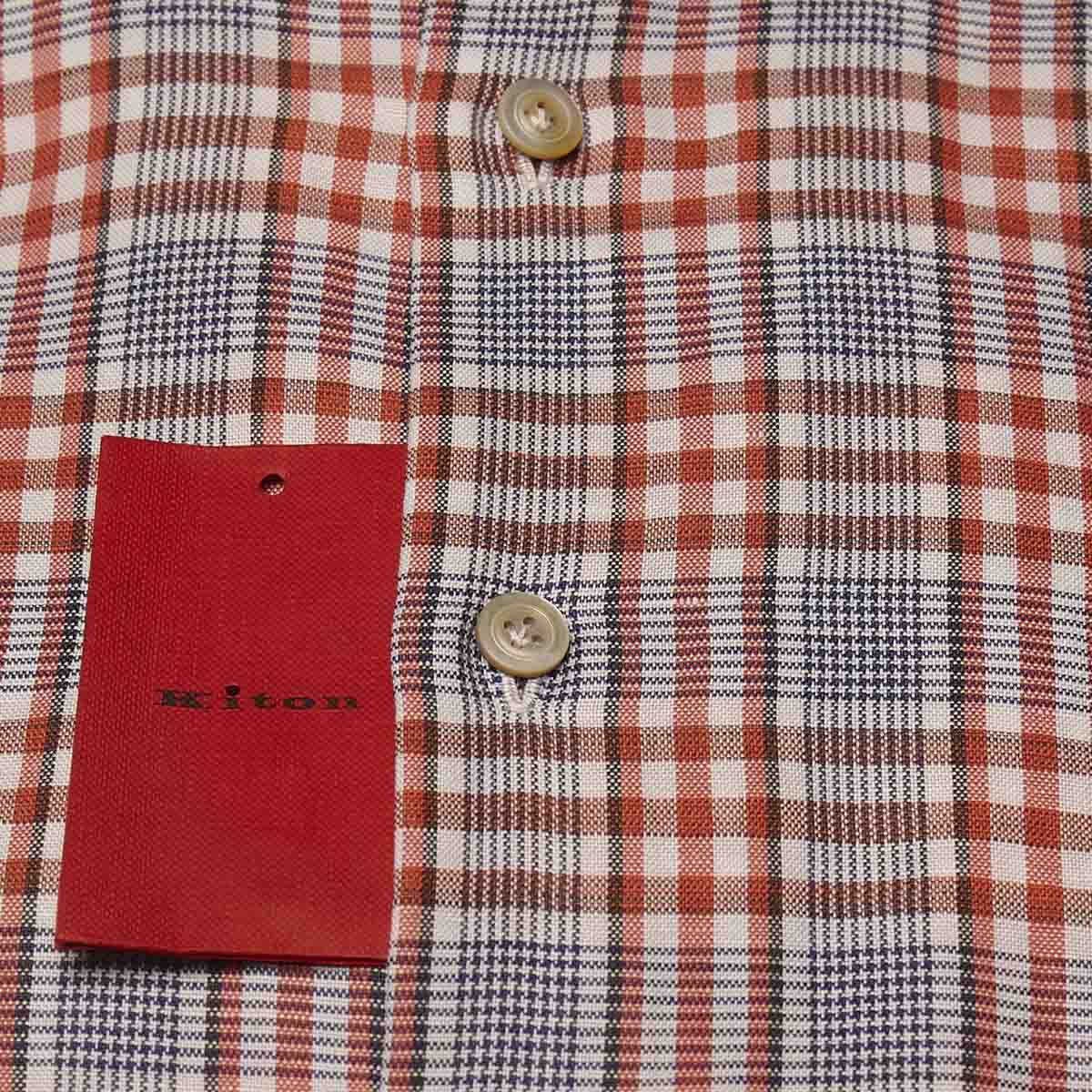KITON Multicolor Cotton Linen Shirt