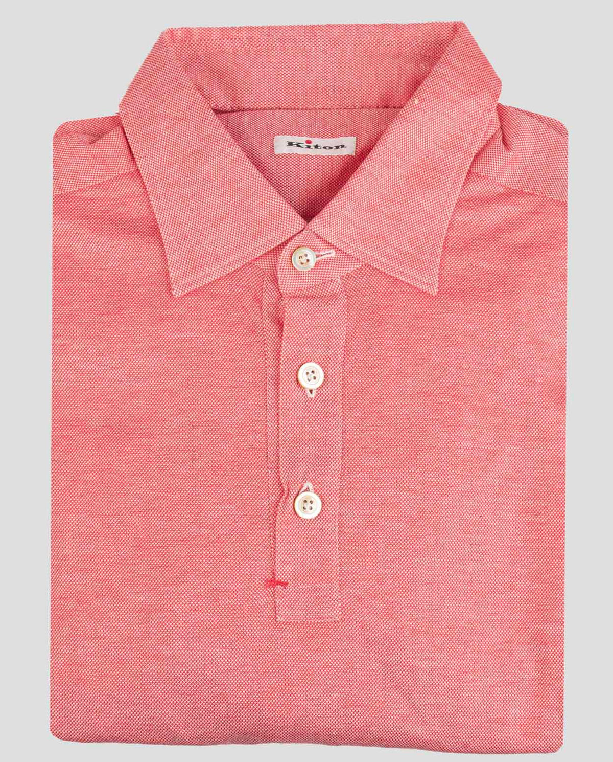 Kiton KITON Pink Cotton Sweater Polo Pink/White 000