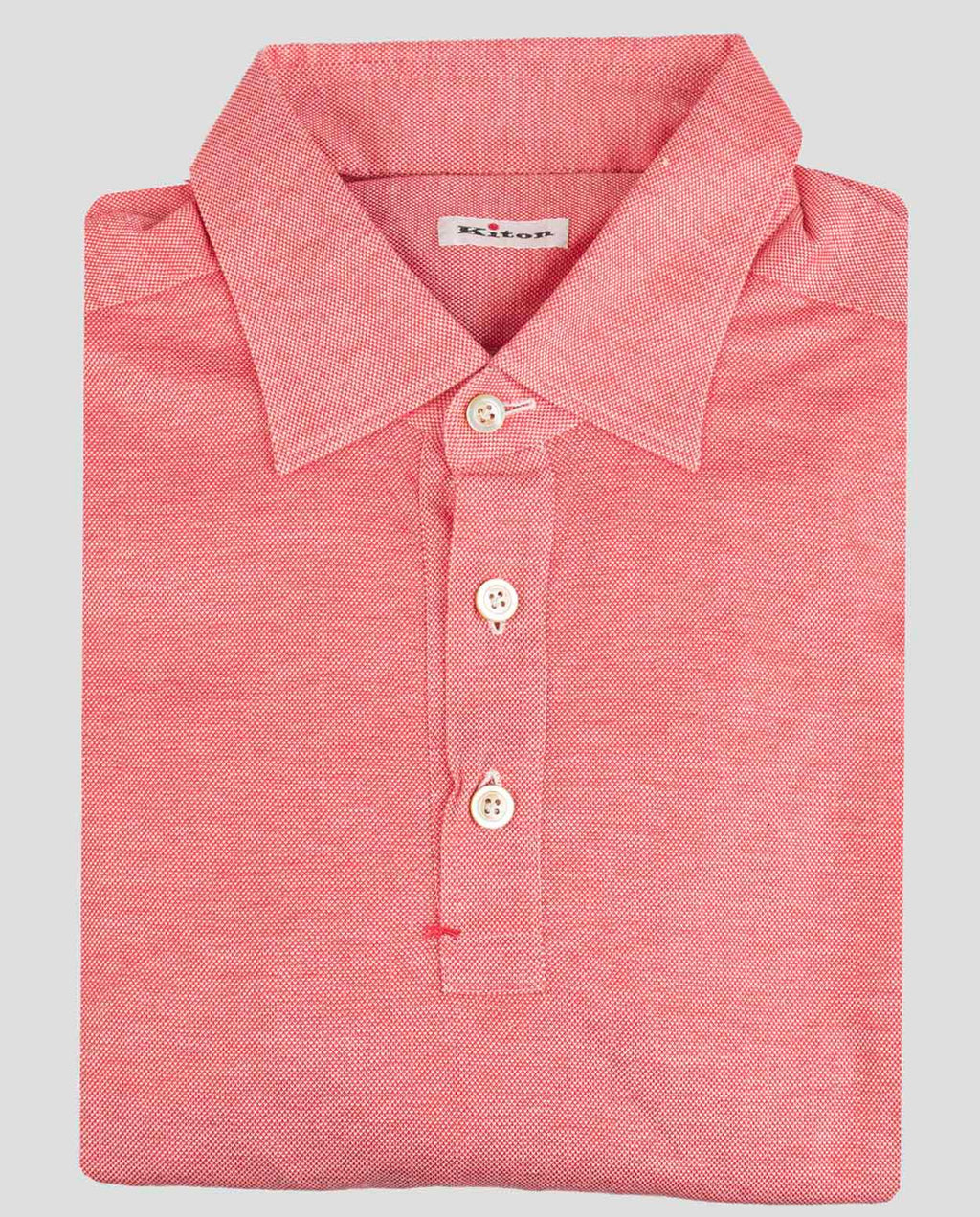 KITON Pink Cotton Sweater Polo