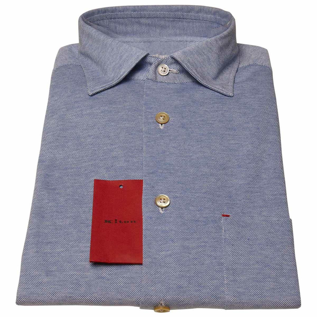 Kiton KITON Light Blue Cotton Shirt Light Blue 000