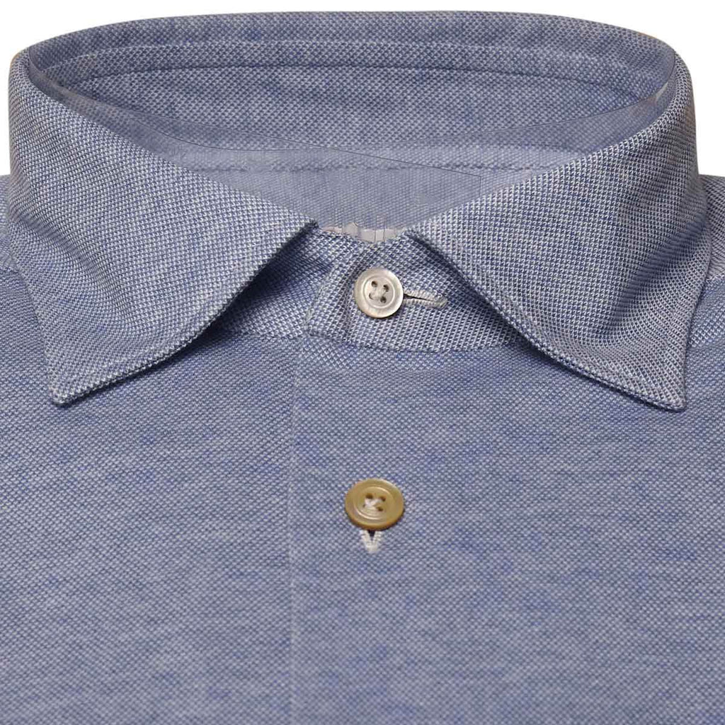 KITON Light Blue Cotton Shirt