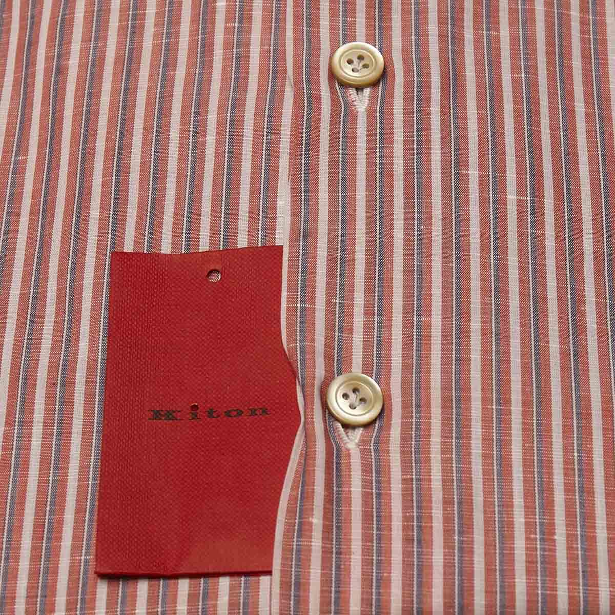 KITON Multicolor Cotton Linen Shirt