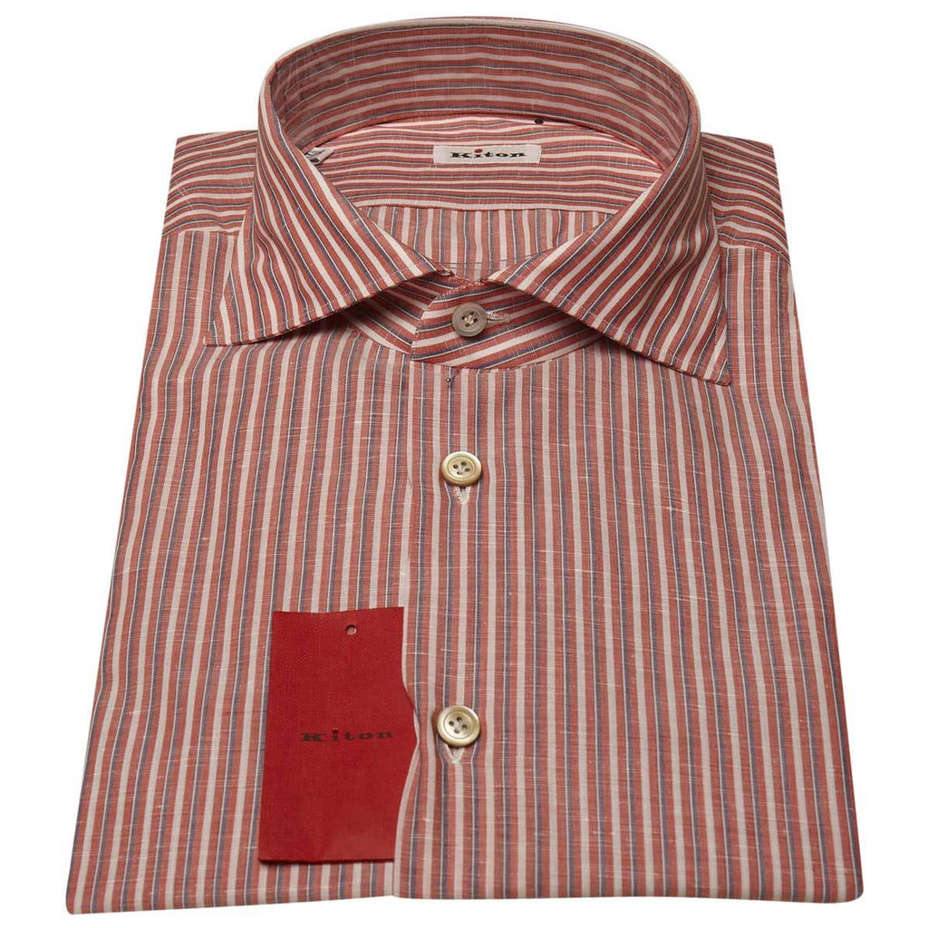 KITON Multicolor Cotton Linen Shirt