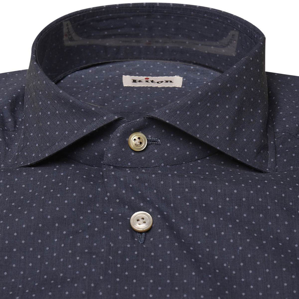 Kiton KITON Blue Cotton Shirt Blue 001