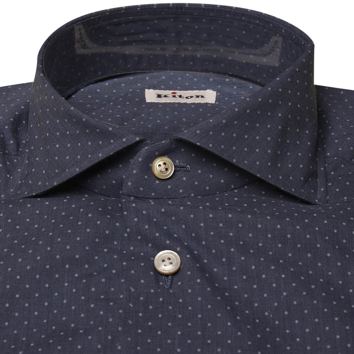 Kiton KITON Blue Cotton Shirt Blue 001