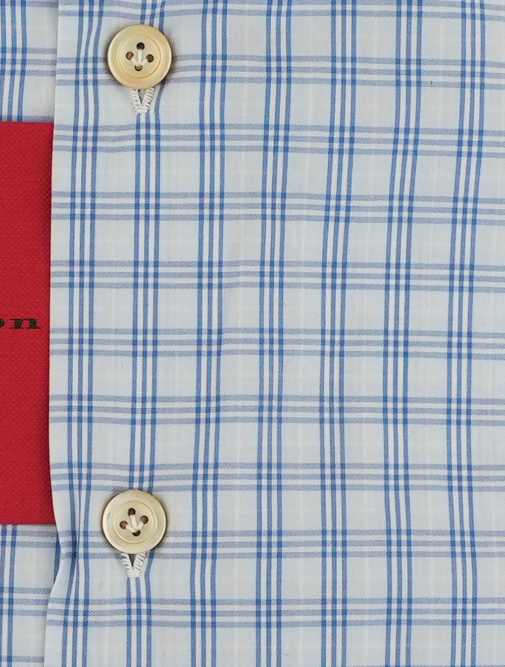 Kiton Kiton Blue White Cotton Shirt Blue / White 001