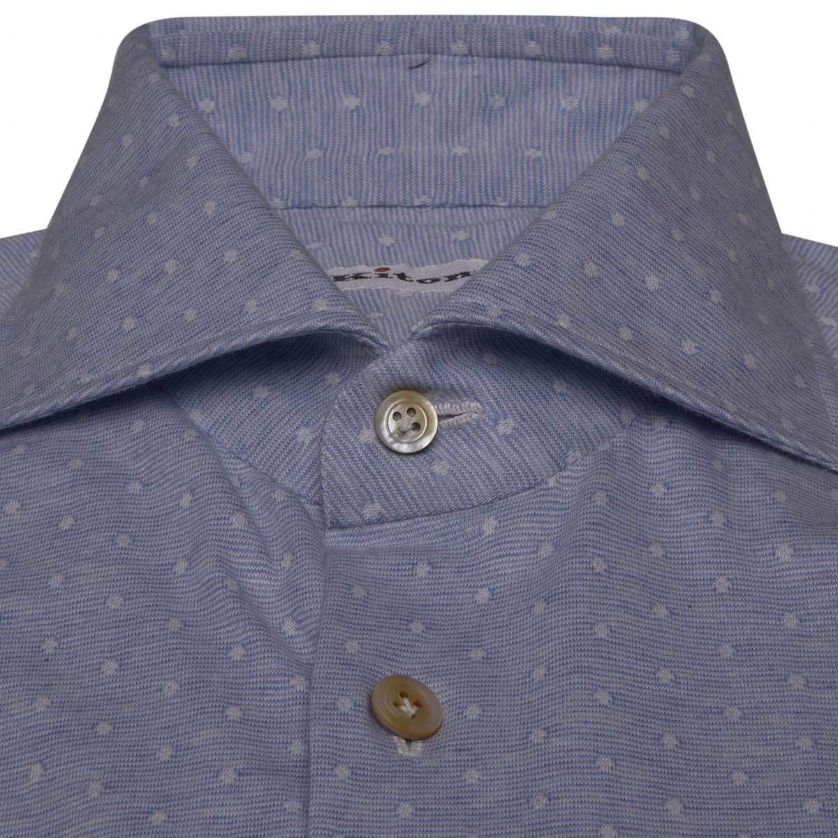 Kiton KITON Blue Cotton Shirt Blue 001
