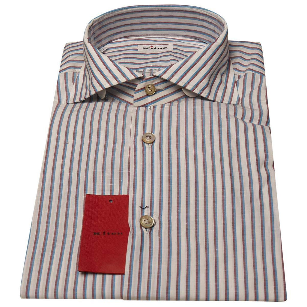 KITON Multicolor Cotton Linen Shirt