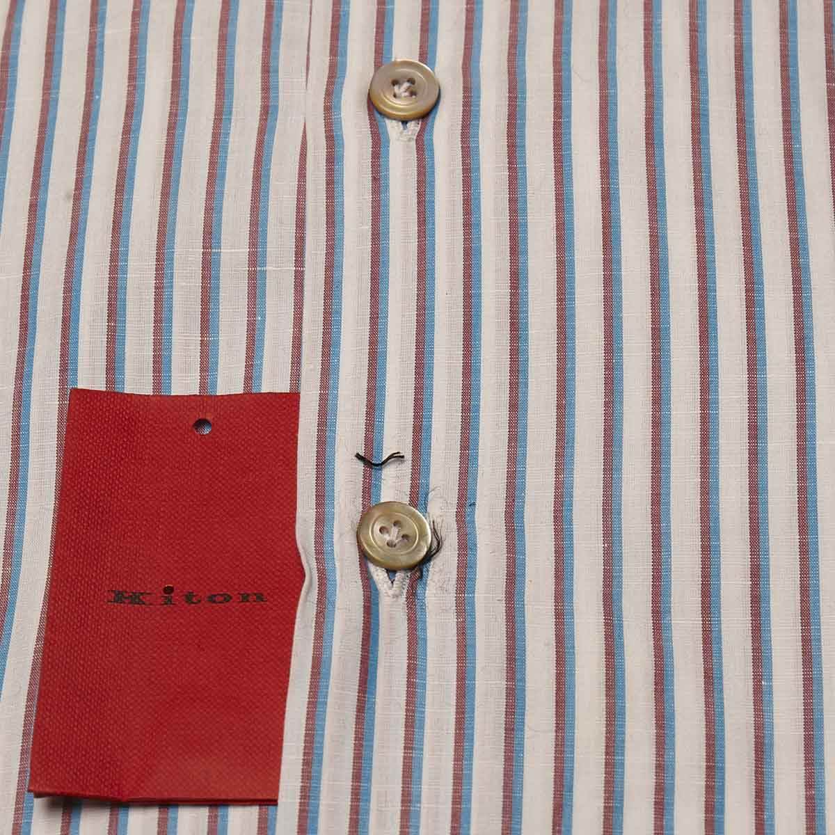 KITON Multicolor Cotton Linen Shirt