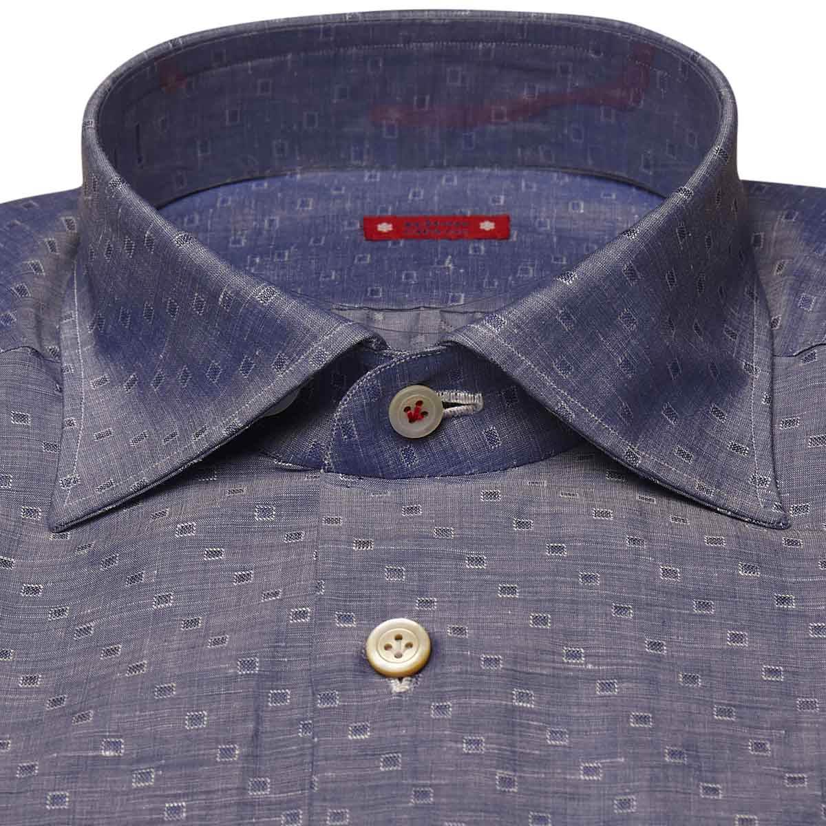 Kiton KITON Blue Linen Cotton Shirt Blue 001