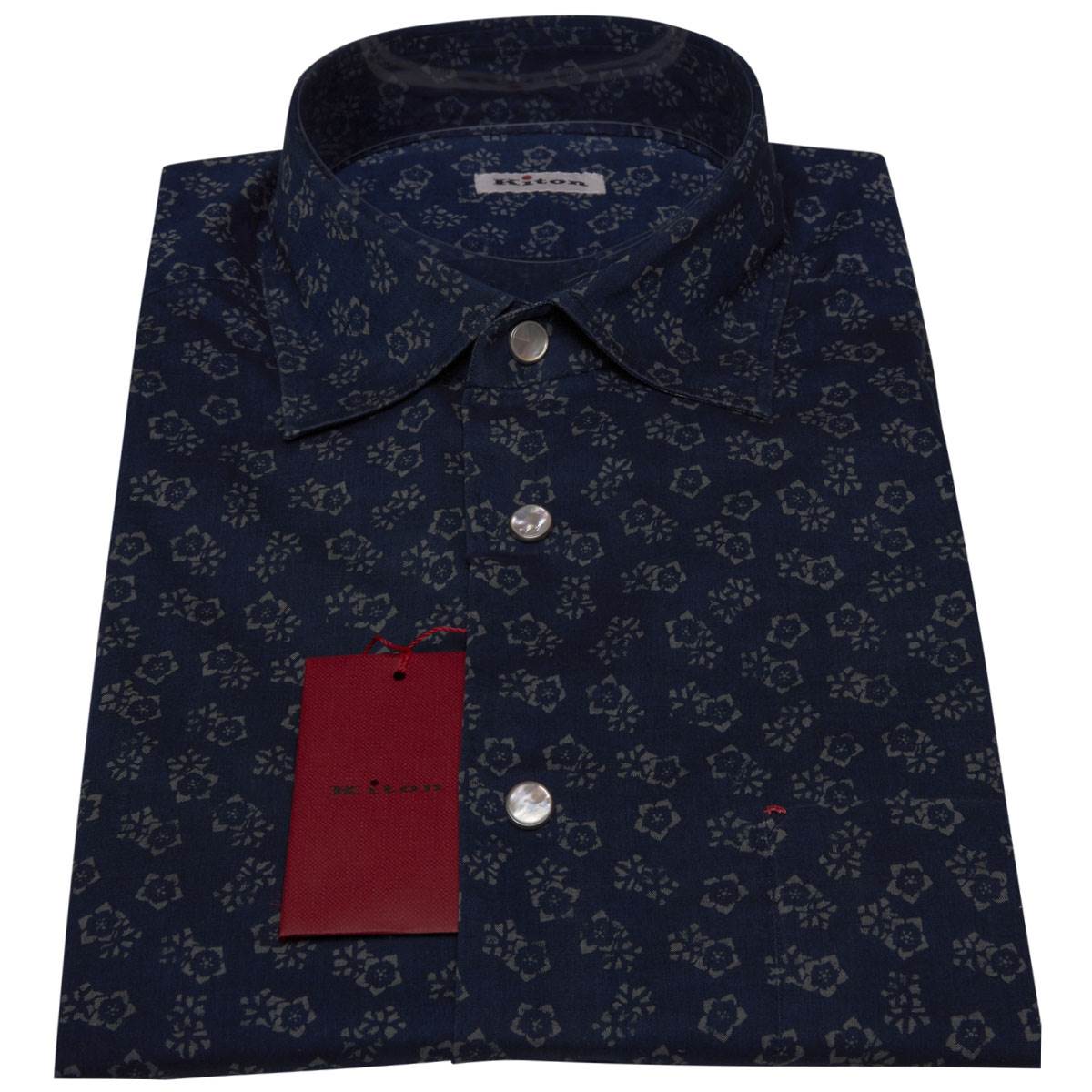 Kiton KITON Blue Cotton Shirt Blue 000