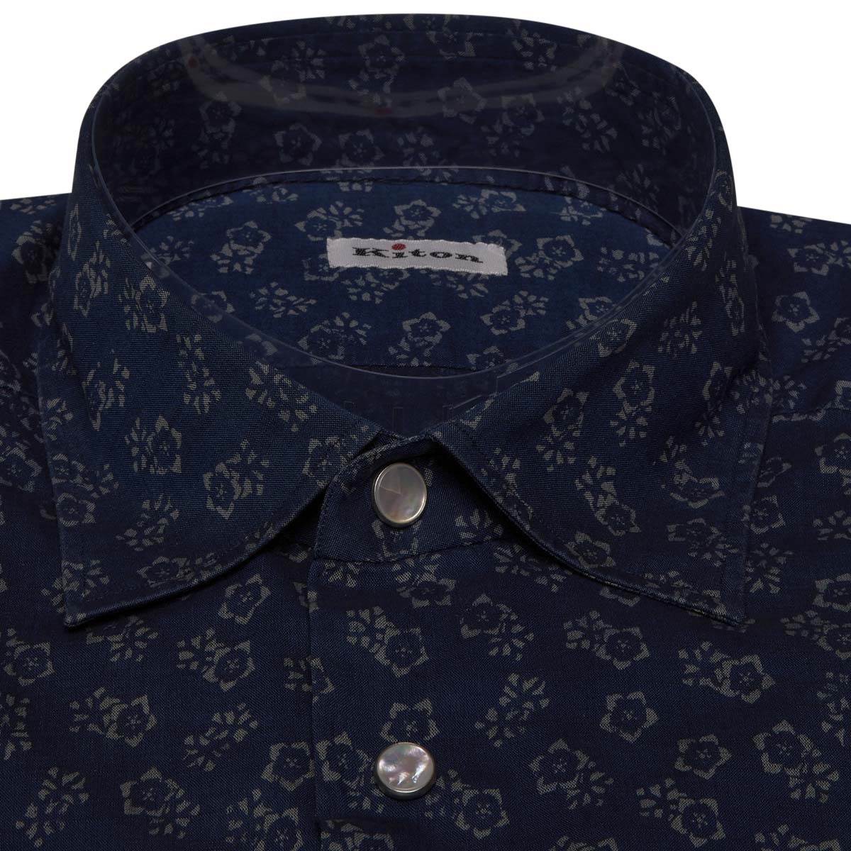 Kiton KITON Blue Cotton Shirt Blue 001