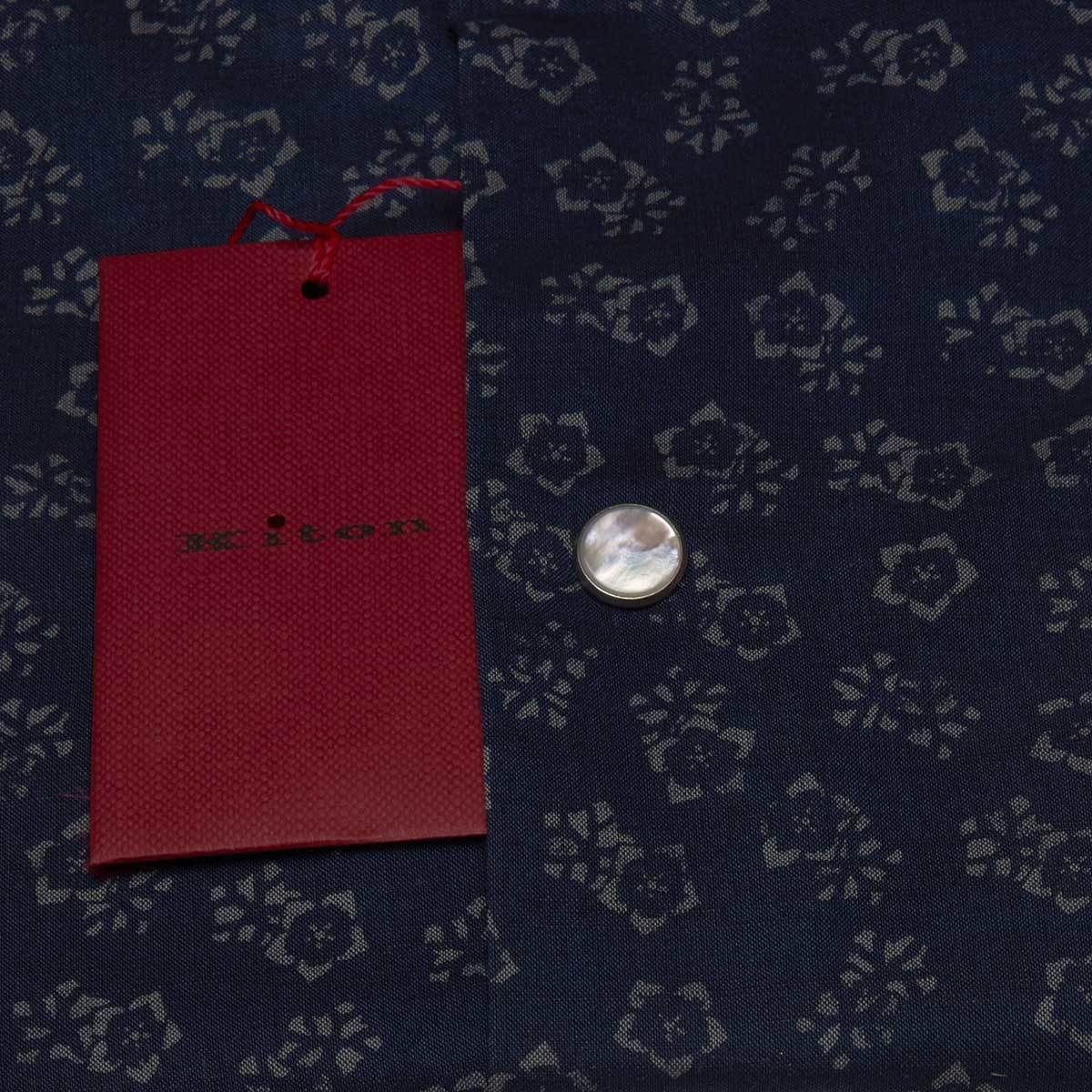 KITON Blue Cotton Shirt