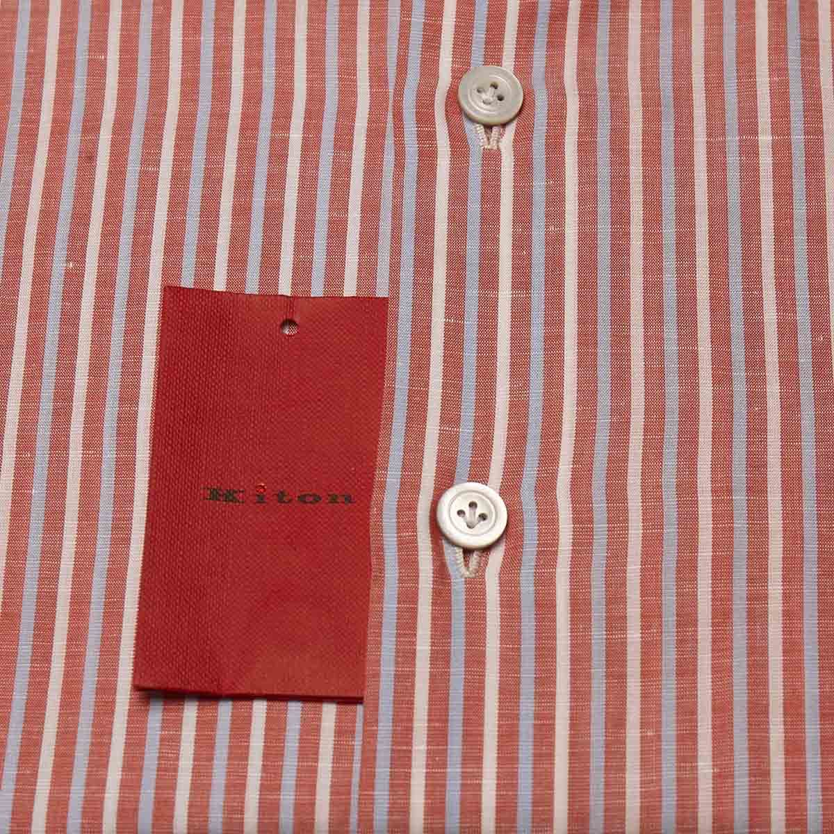 KITON Multicolor Cotton Linen Shirt