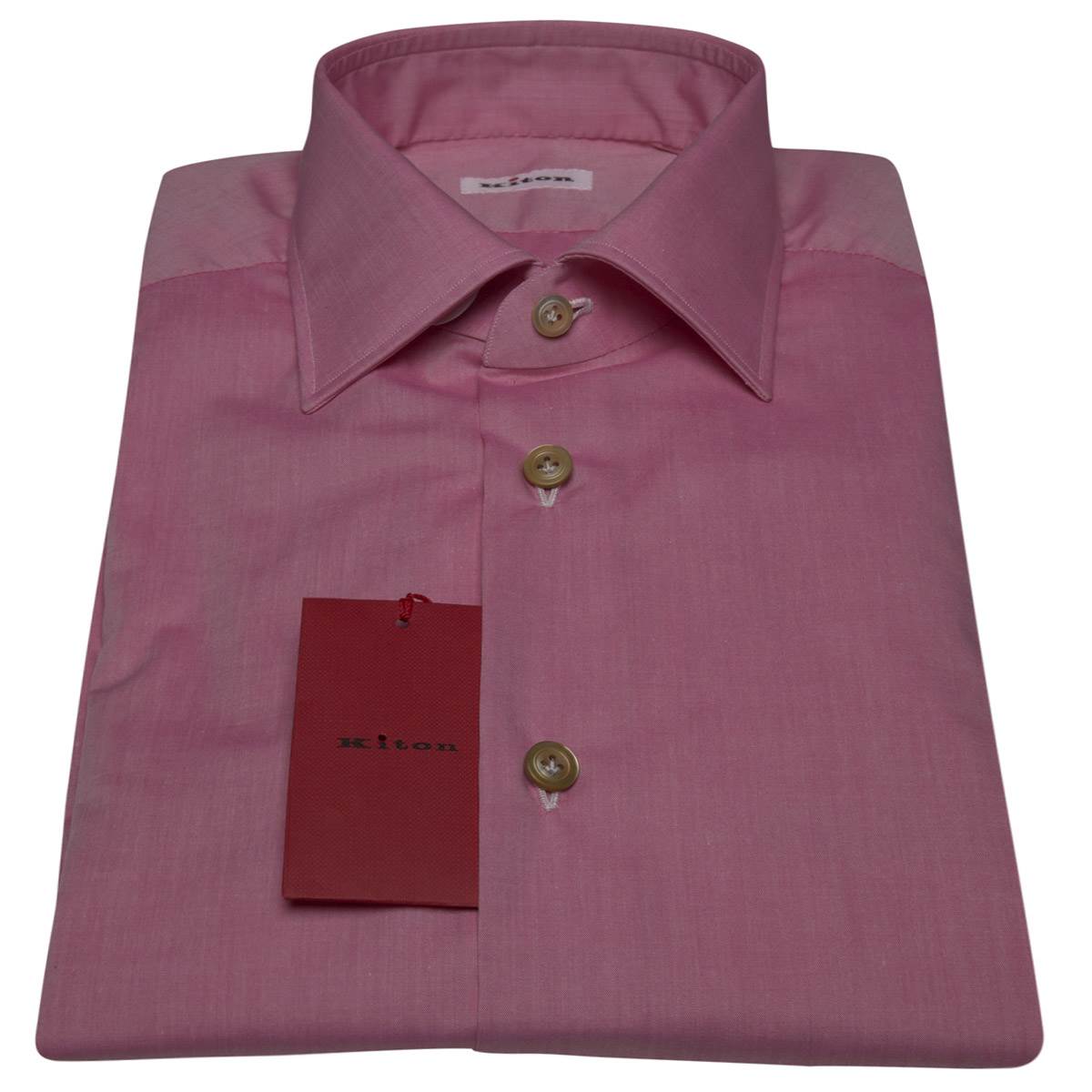 KITON Pink Cotton Shirt