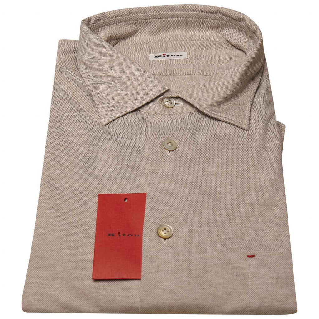 KITON Beige Cotton Shirt