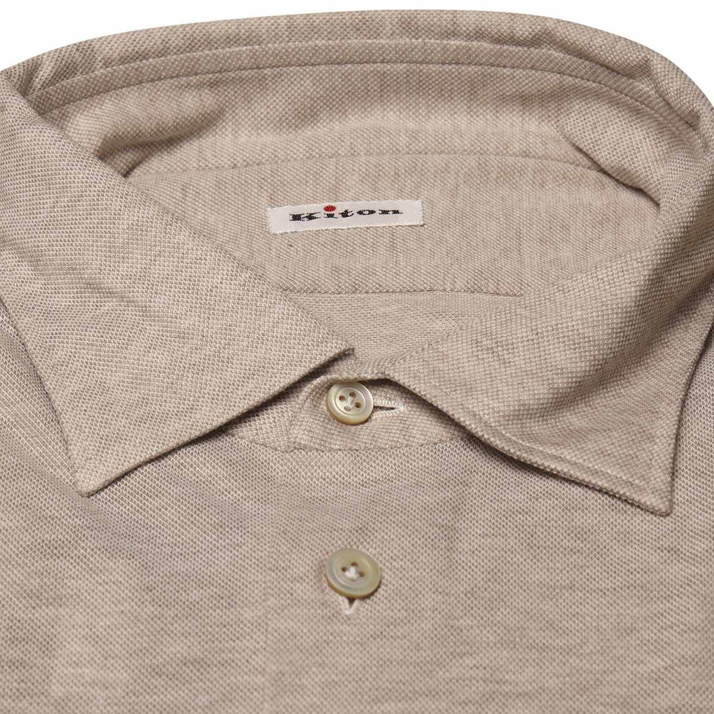 KITON Beige Cotton Shirt