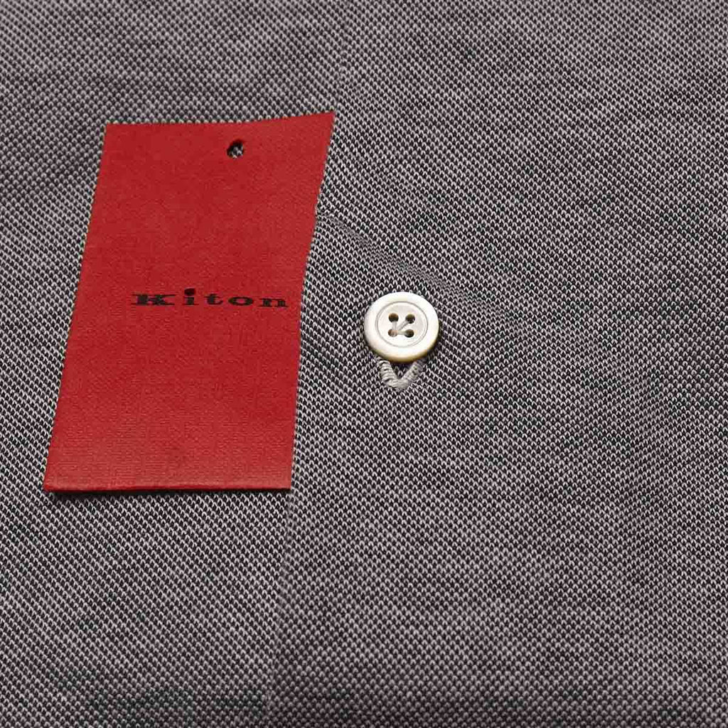 KITON Blue Cotton Shirt