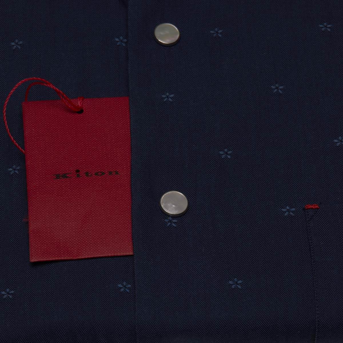 KITON Blue Cotton Shirt