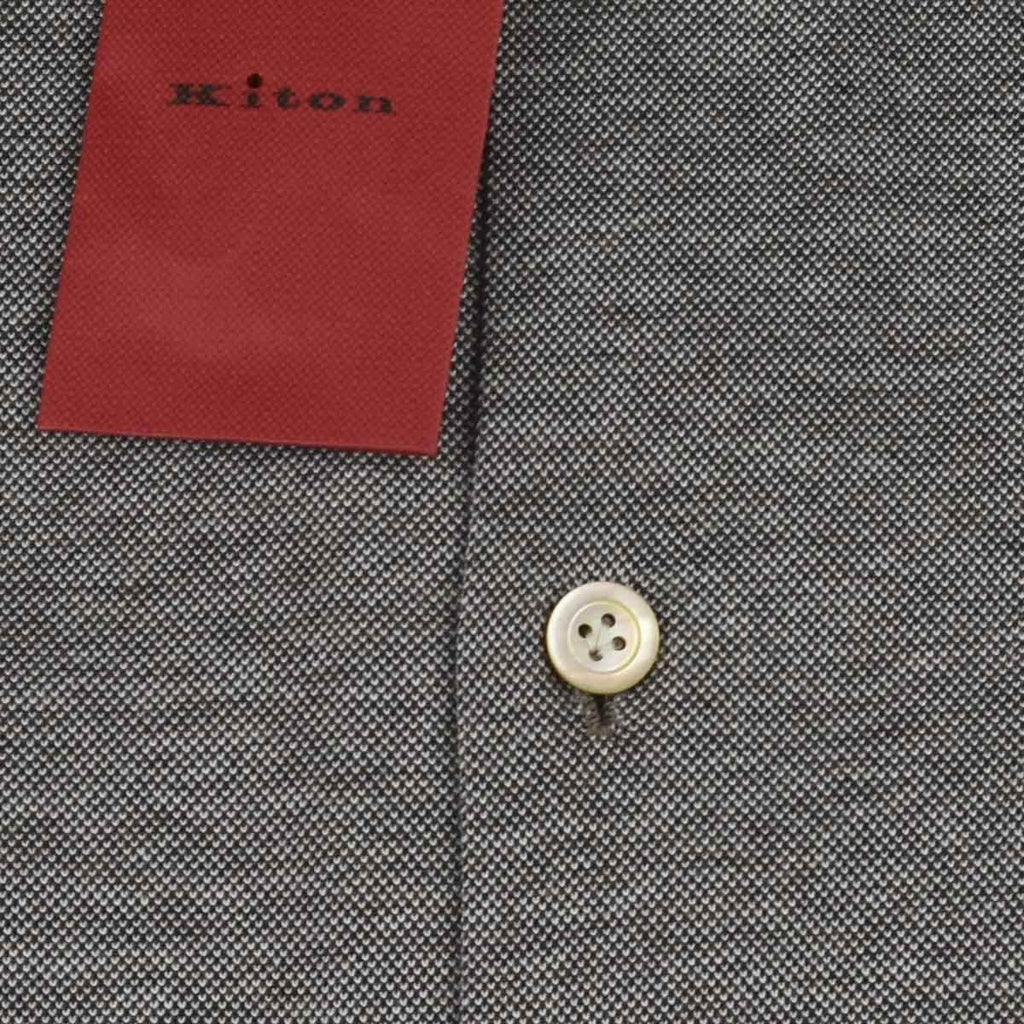 Kiton KITON Gray Cotton Shirt Gray 001