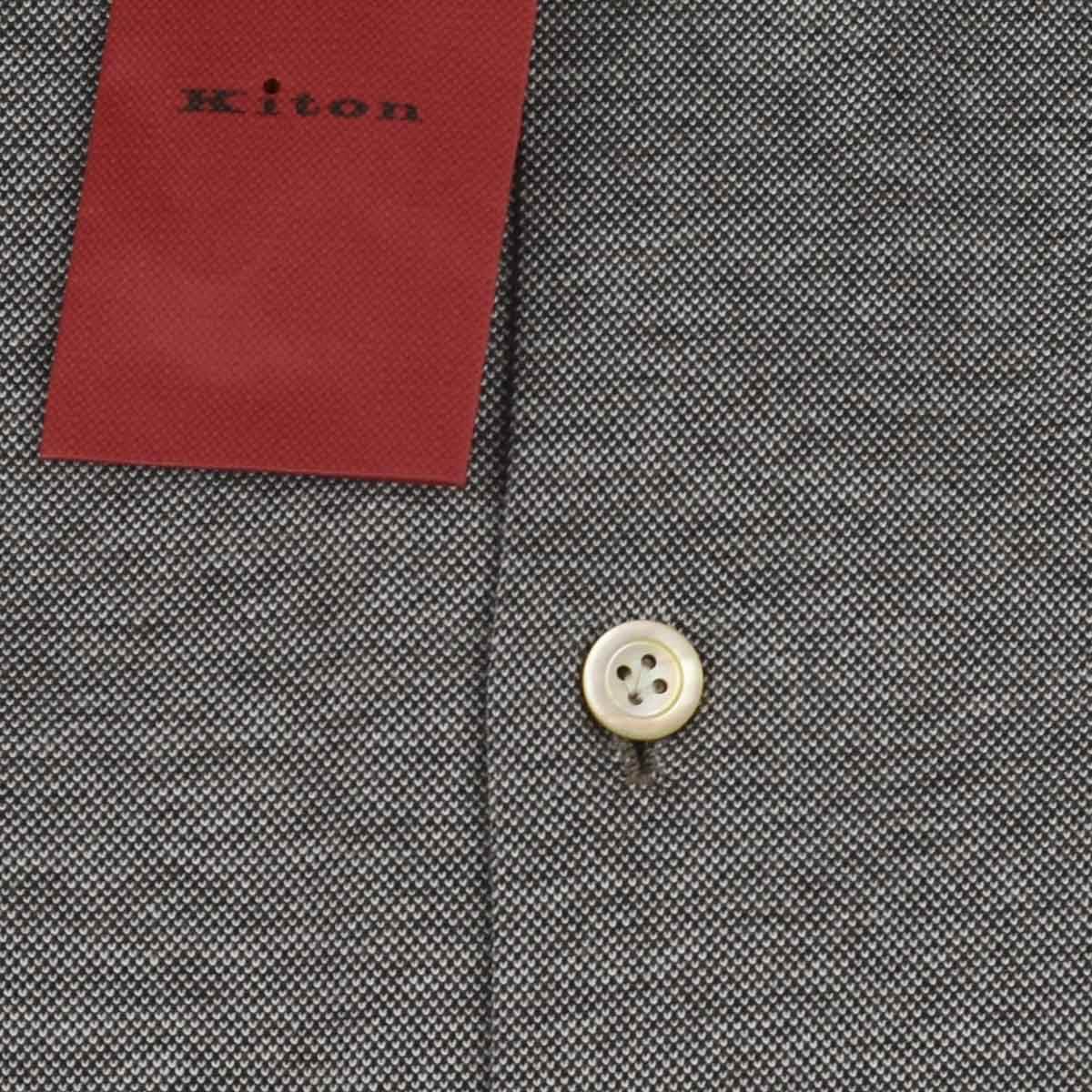 Kiton KITON Gray Cotton Shirt Gray 001