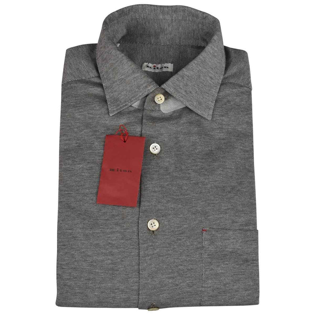 KITON Gray Cotton Shirt