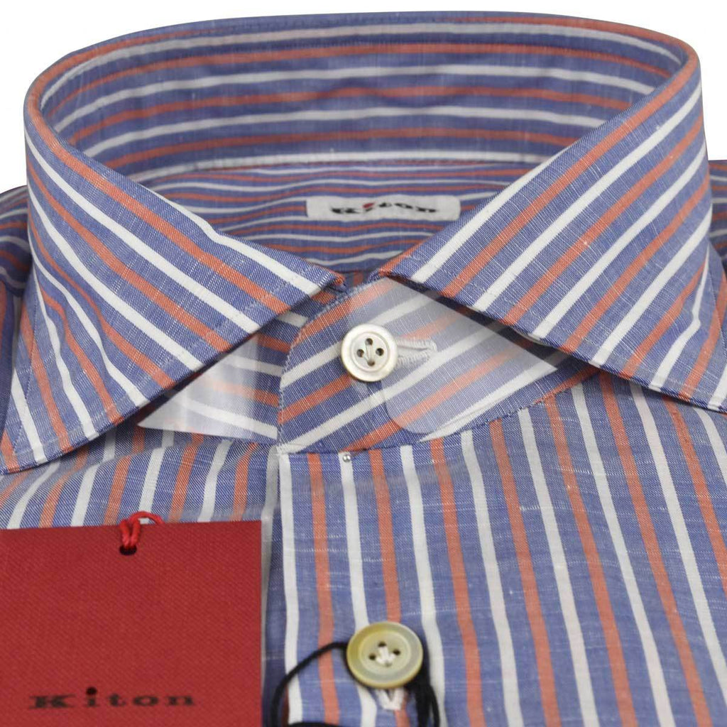 KITON Multicolor Cotton Linen Shirt