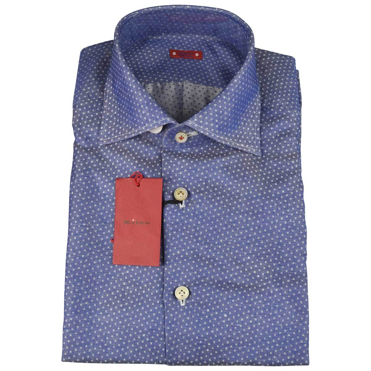 Kiton KITON Blue White Cotton Shirt Blue/White 000