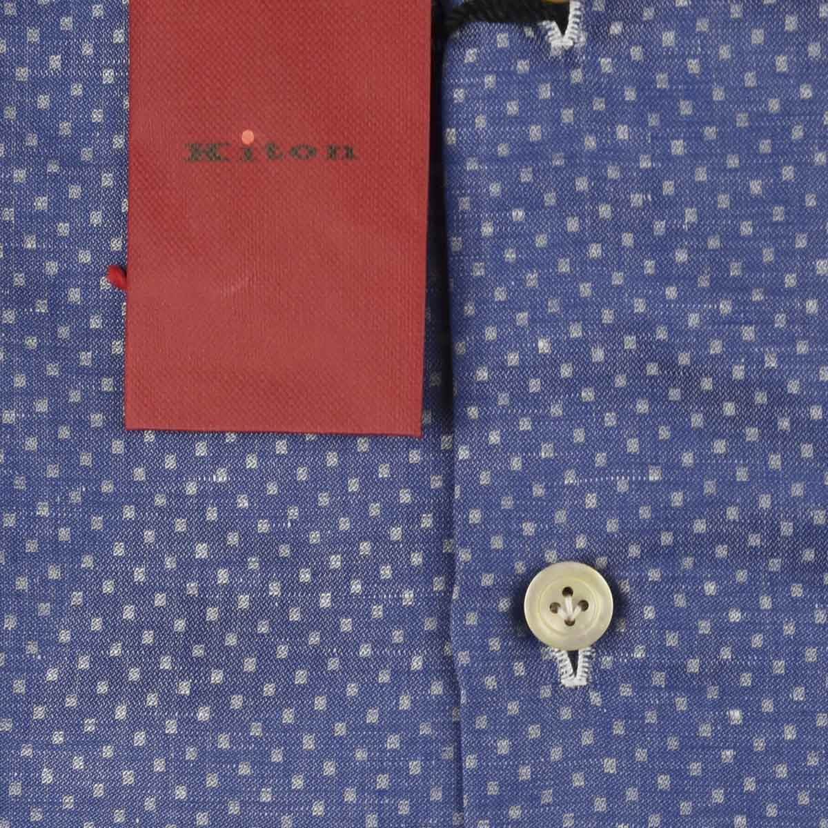 Kiton KITON Blue White Cotton Shirt Blue/White 001