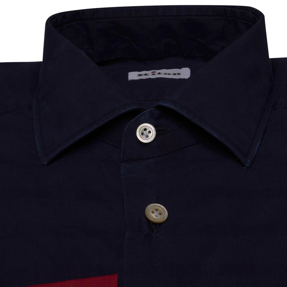 Kiton KITON Blue Cotton Shirt Blue 001