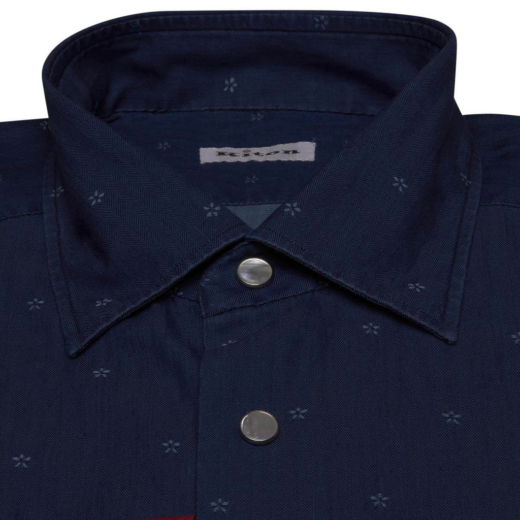 Kiton KITON Blue Cotton Shirt Blue 001