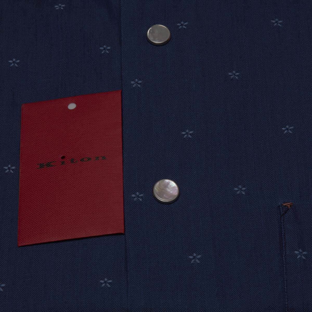 KITON Blue Cotton Shirt
