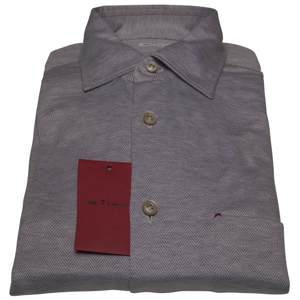 Kiton Kiton Gray Cotton Shirt Gray 000