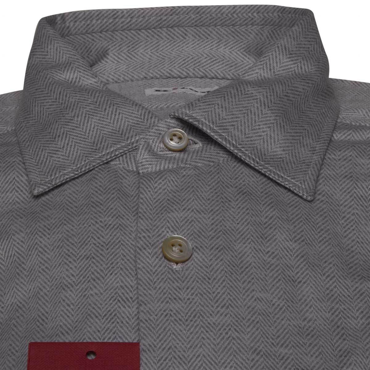 Kiton Kiton Gray Cotton Shirt Gray 001