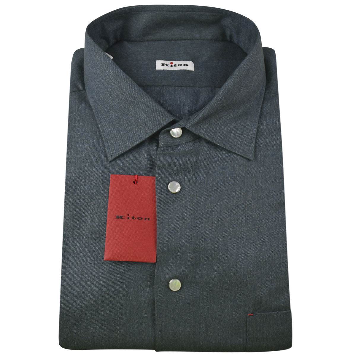 Kiton Kiton Green Cotton Shirt Green 000