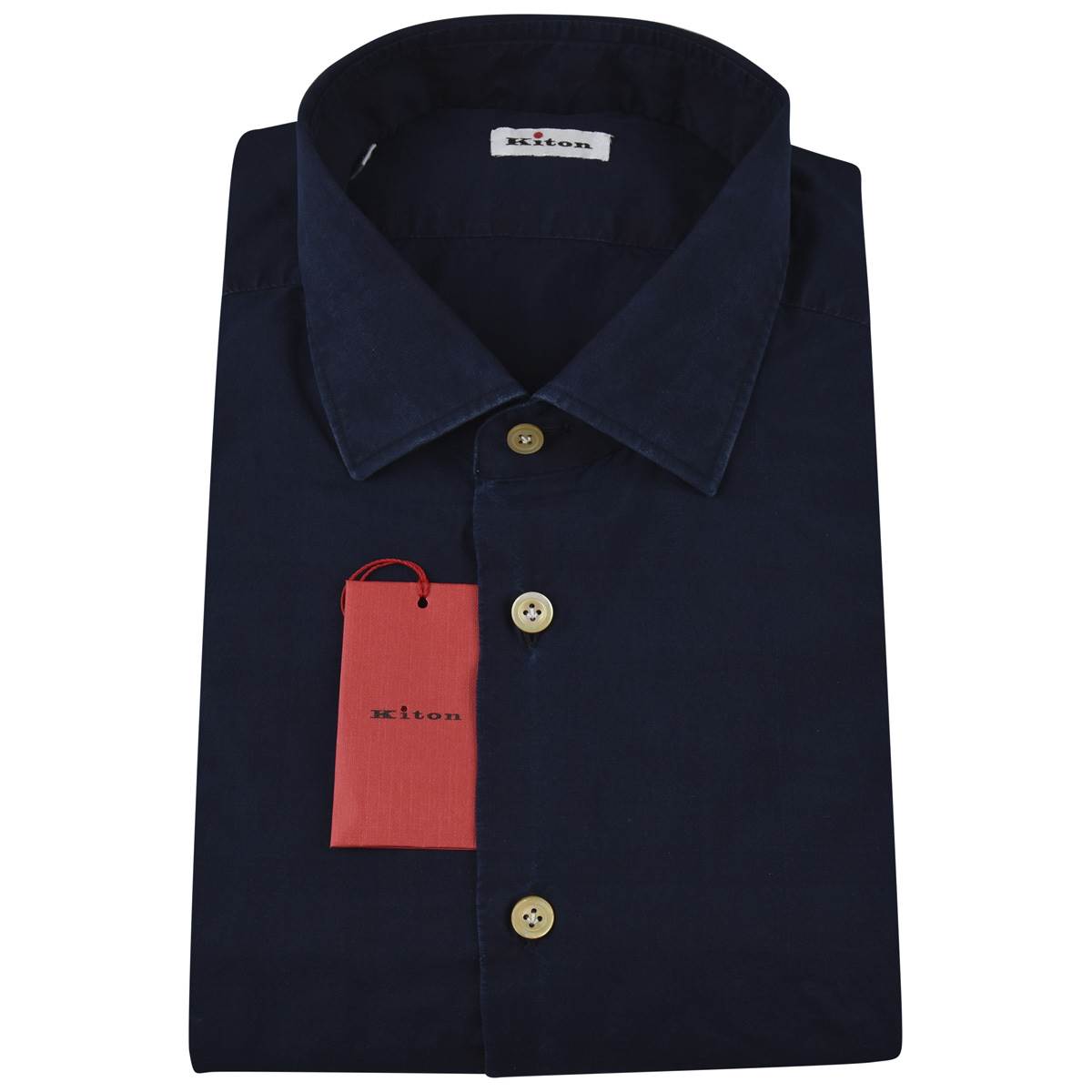 Kiton Kiton Blue Cotton Shirt Blue 000