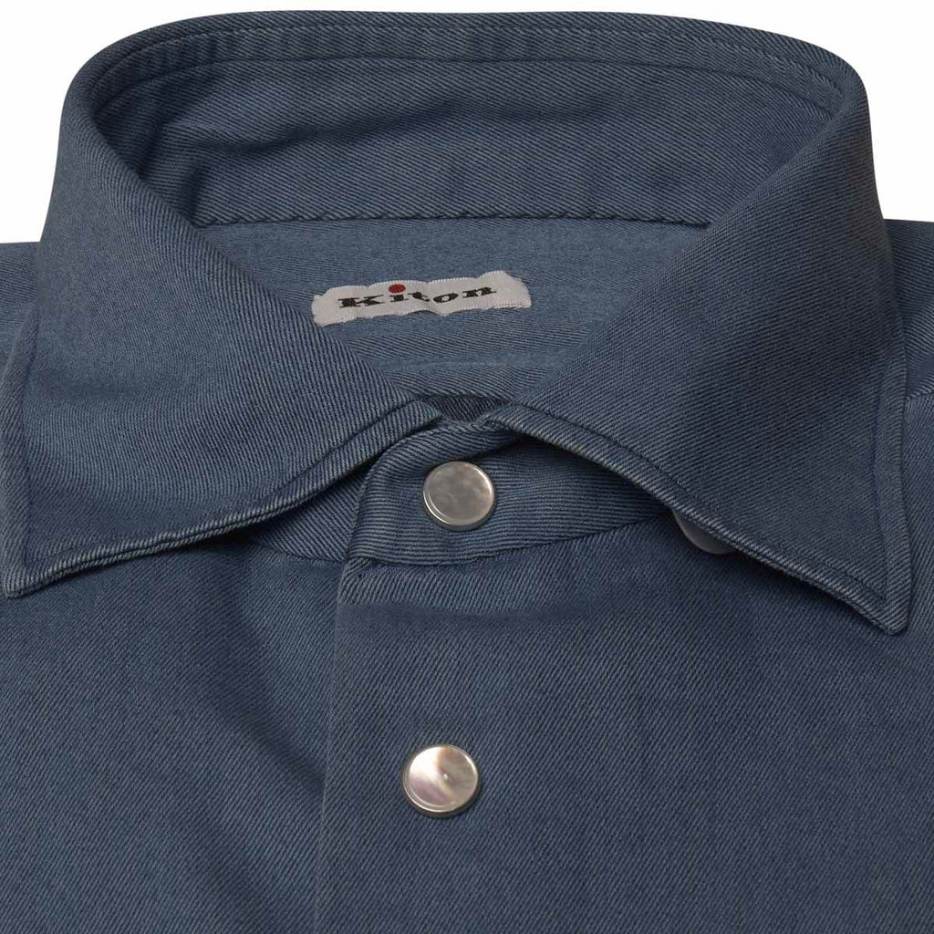 Kiton Kiton Blue Cotton Shirt Blue 001