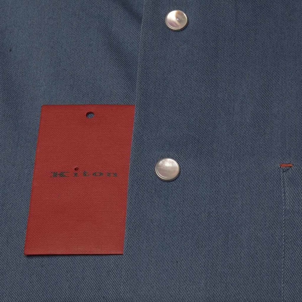 Kiton Blue Cotton Shirt