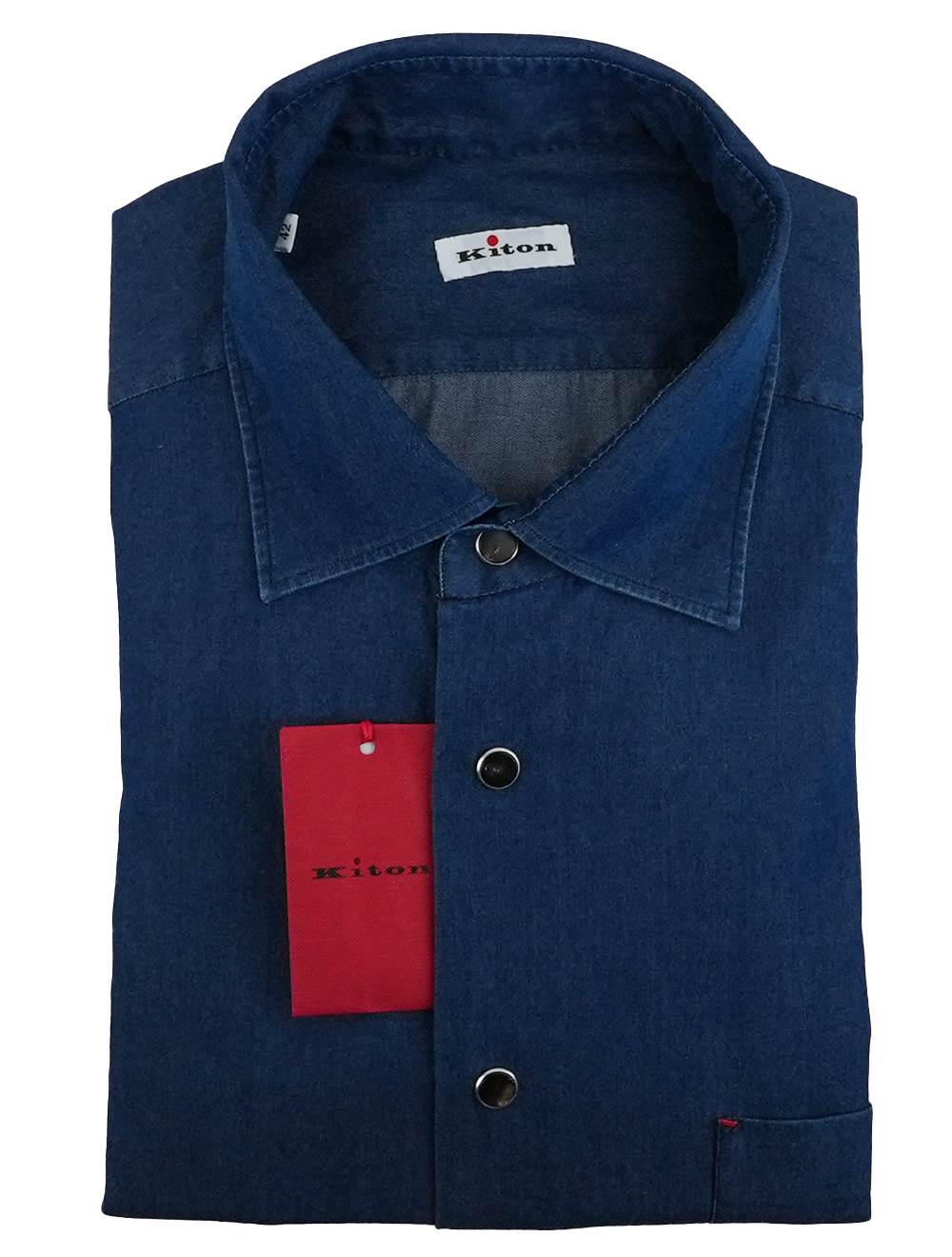 Kiton Kiton Blue Cotton Shirt Blue 000