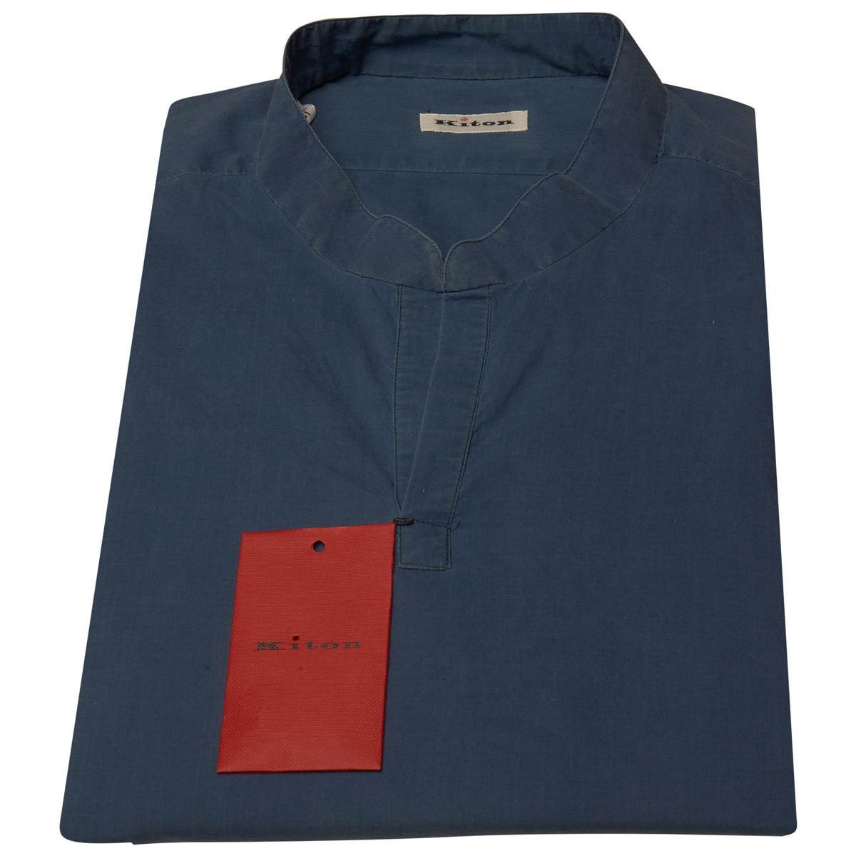 Kiton Kiton Blue Cotton Shirt Blue 000